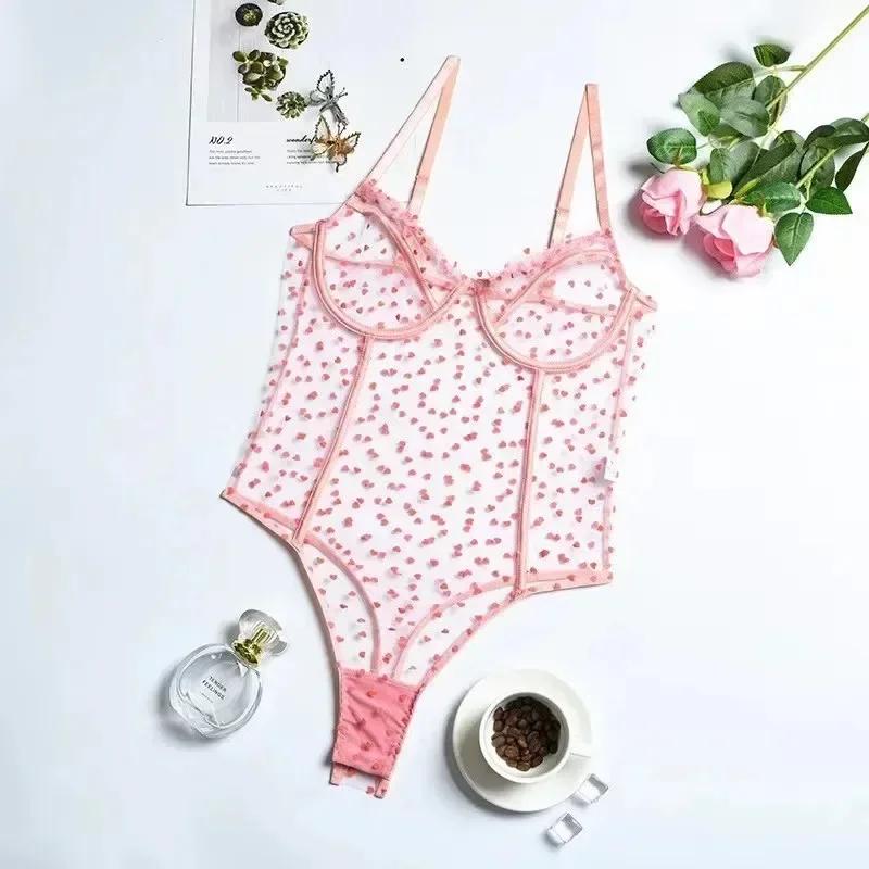 New Sexy Lingerie Woman Erotic Costumes Lace Open Crotch Sex Clothes Babydoll Dress Transparent Sexiest Bodysuit Women Pajamas