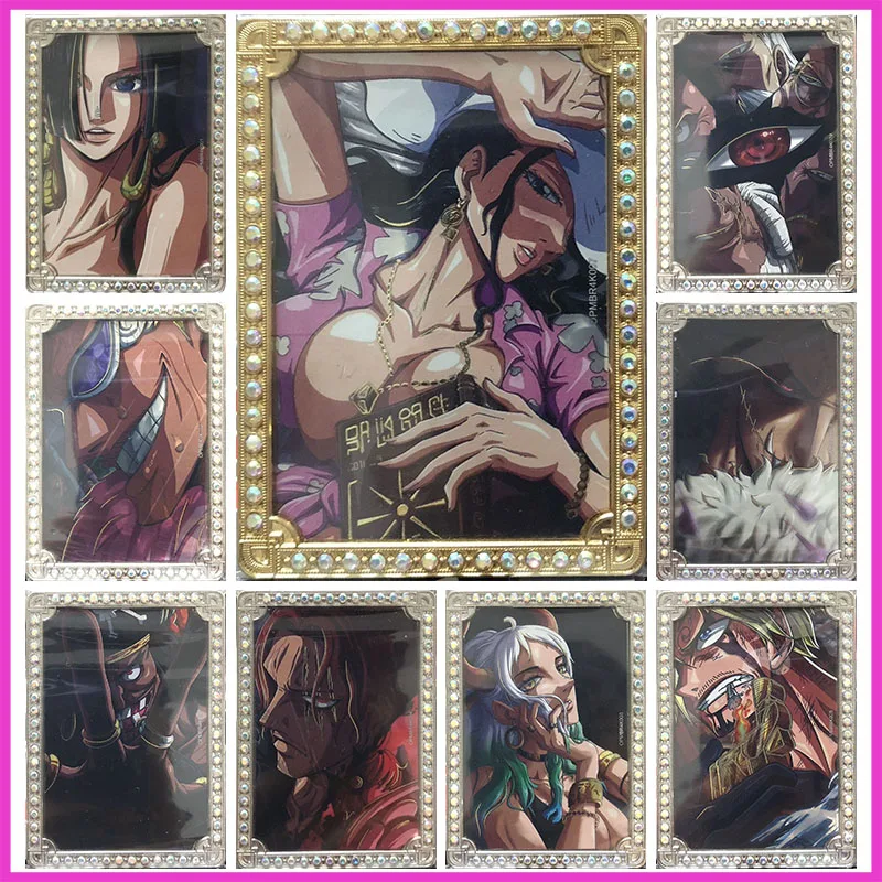 

Anime ONE PIECE Rare Shiny Diamond Metal Refraction Foil Sanji Yamato Robin Toys for boys Collectible Cards Birthday Present