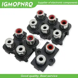 5PCS/lot 2/4/6 hole RCA Female Stereo audio Jack AV Audio input socket Connector Lotus row Amplifier Interface Signal connection
