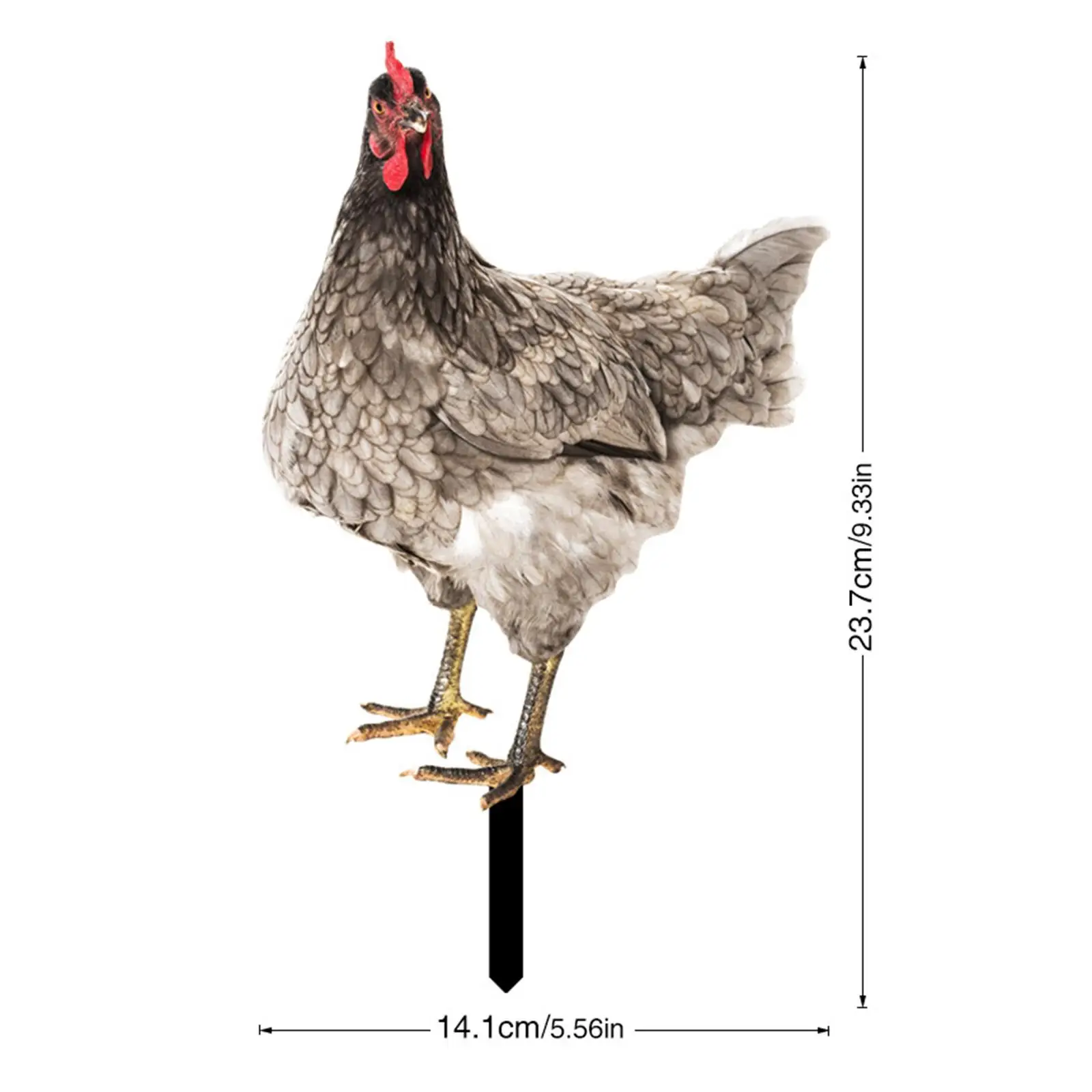 Chicken Garden Statue Outdoor Decoration Gift Hen Lawn Ornament Rooster Yard Stake for Farmhouse Christmas Spring Backyard Party