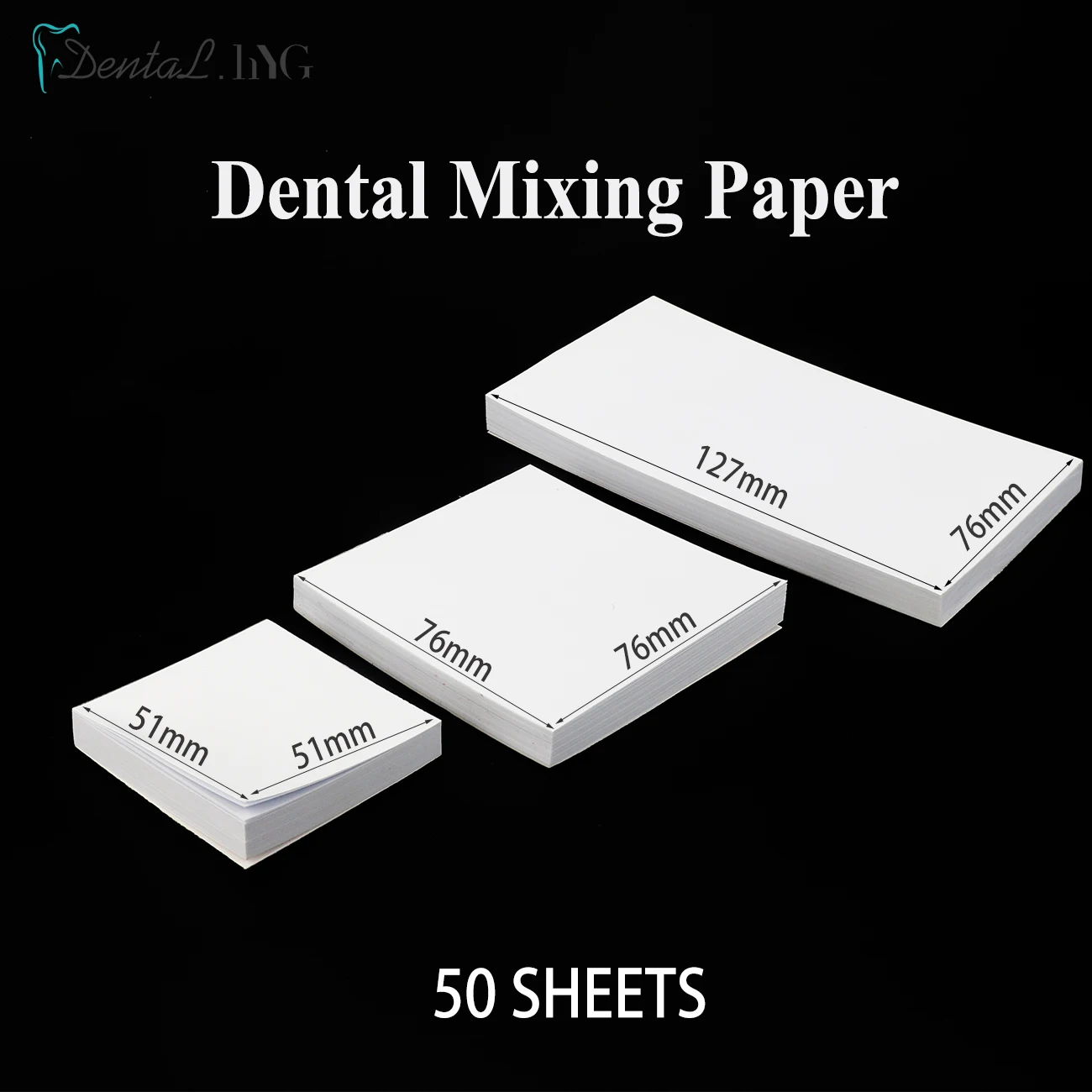 50pcs Dental Disposable Mixing Paper Dentistry Tools Cement Powder Pad Paper Denture Lab Tool Material