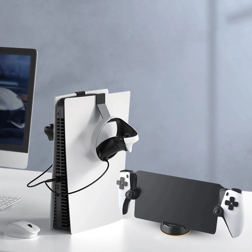 แท่นชาร์จสำหรับ PS5พอร์ทัลคอนโทรลเลอร์แท่นชาร์จ Type-C แท่นชาร์จแท่นวางพร้อมไฟ LED สำหรับพอร์ทัล PlayStation