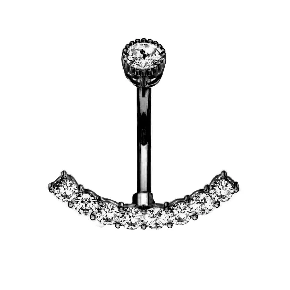 Fashion Black Butterfly Belly Button Rings 14G Star Belly Ring Cute Heart Crystal Navel Barbell Jewelry Piercing Ombligo Mujer