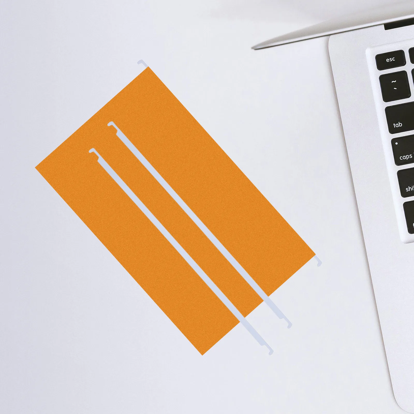 50Pcs White Hanging File Rails Metal Durable Heavy Duty Storage Frame Accessories for Office School Home 32.5cm Document