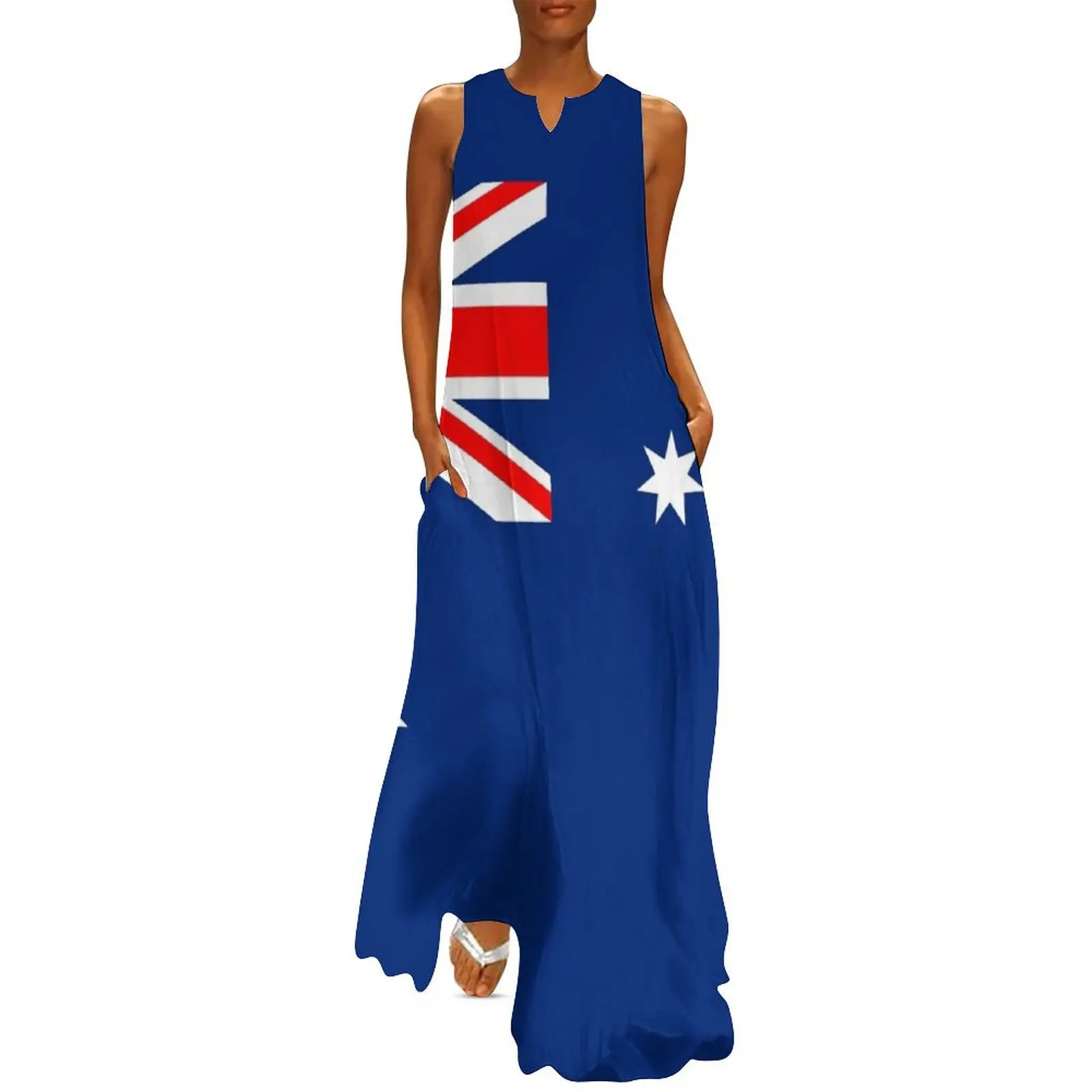 

Australian Flag Long Dress elegant chic women dresses promotion elegant and pretty women's dresses Dress