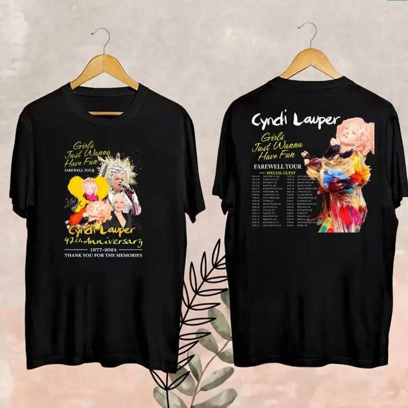Cyndi Lauper Girl sólo quiero tener diversión gira de despedida 2024 camiseta F
