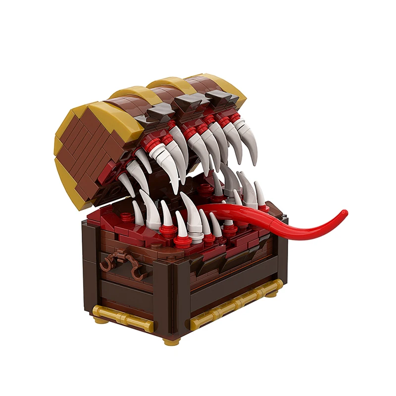 Gobricks-Juego de ideas MOC, figuras de caja de monstruo en el pecho, bloques de construcción, modelo de ladrillo fantasía diablo, juguete para regalo para niños