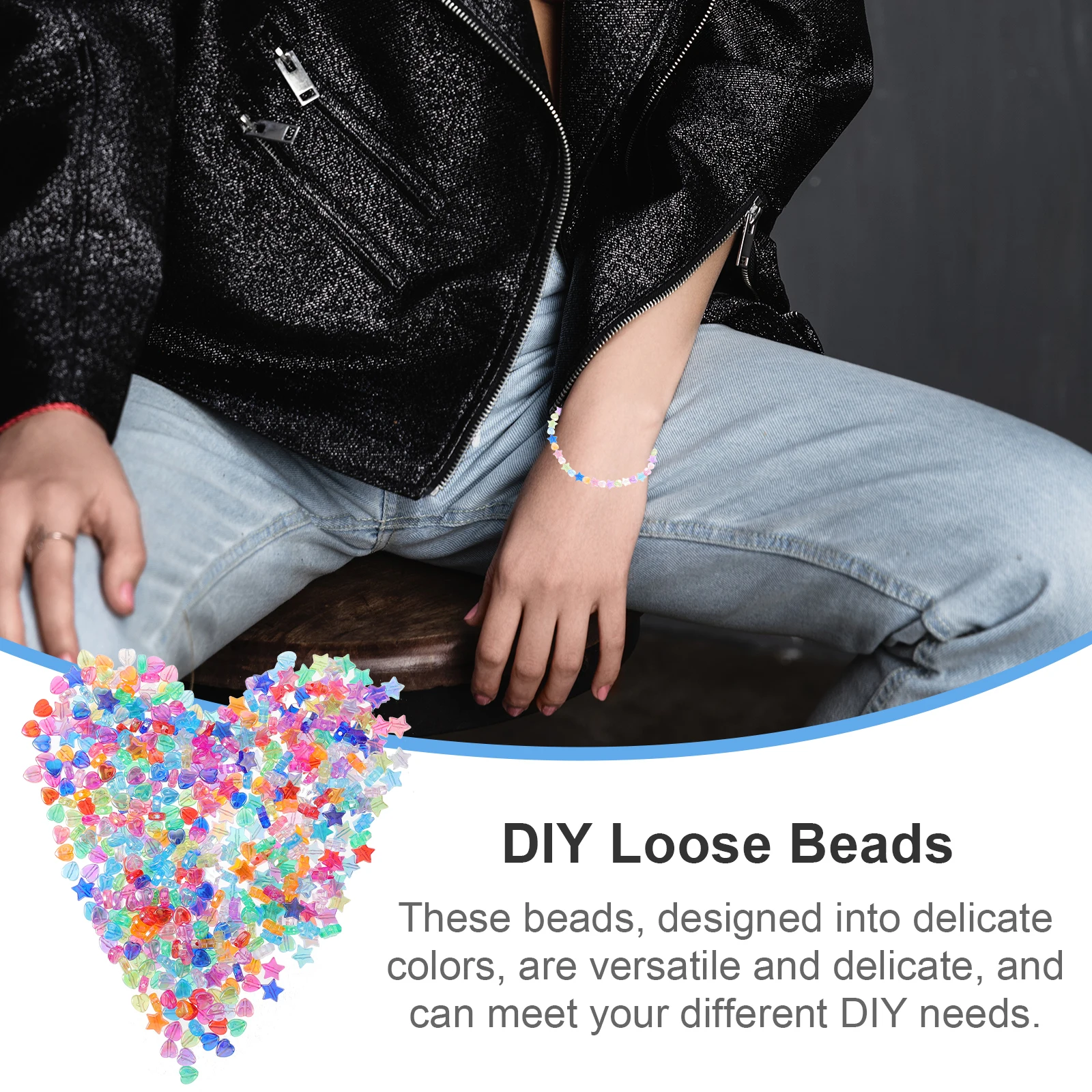 

600 Pcs Beads for Crafting Small Bracelet Spacer Crafts Bracelets Jewellery Making