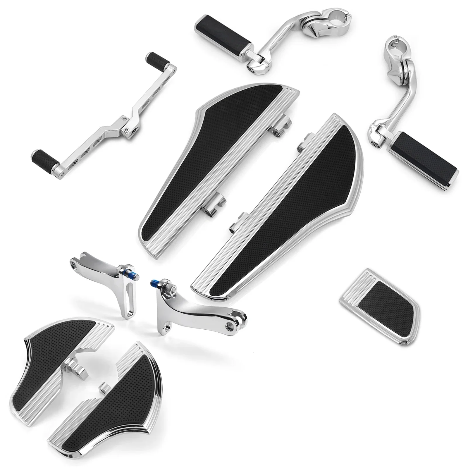 Chrome Defiance Floorboards Heel Toe Shifter Lever for Harley Dav idson Touring Street Glide 1980-2023 Road king Special