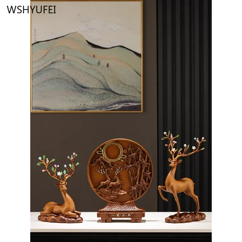 Good fortune Chinese style Resin handicrafts Living room desktop decoration Home decoration accessories Office opening gifts