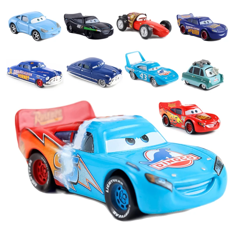 Disney Pixar Cars 3 Racing Anime Figure Lightning McQueen Jackson Storm 1:55 Diecast Metal Alloy Vehicle Model Child Toy Gifts