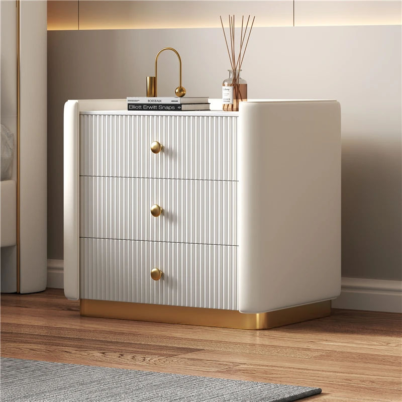 

Italian Simple Bedside Tables Modern Luxury Delicacy Trendy Bedside Table Space Saving Table De Chevet Bedroom Furniture