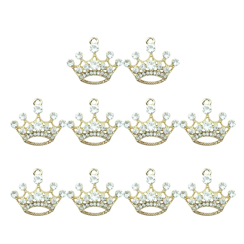 

10 Pcs Small Diamond Crown Mobile Case Ornament Making Accessories Phone Crowns for Crafts