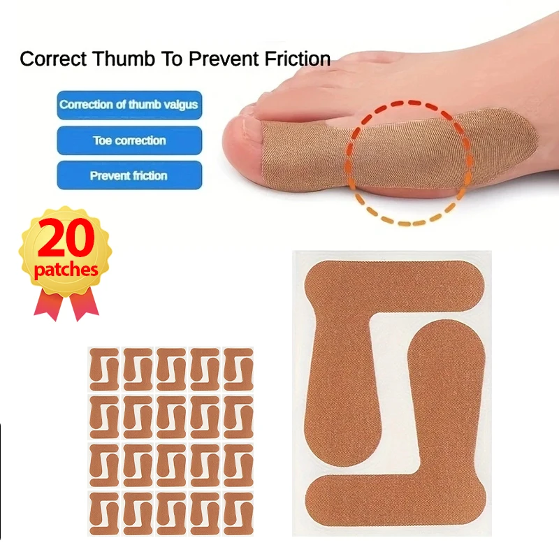 10/20Pcs Finger Thumb Big Toe Hallux Valgus Protector Patches Correction Orthotics Pain Relief Stickers Hand Foot Corrector