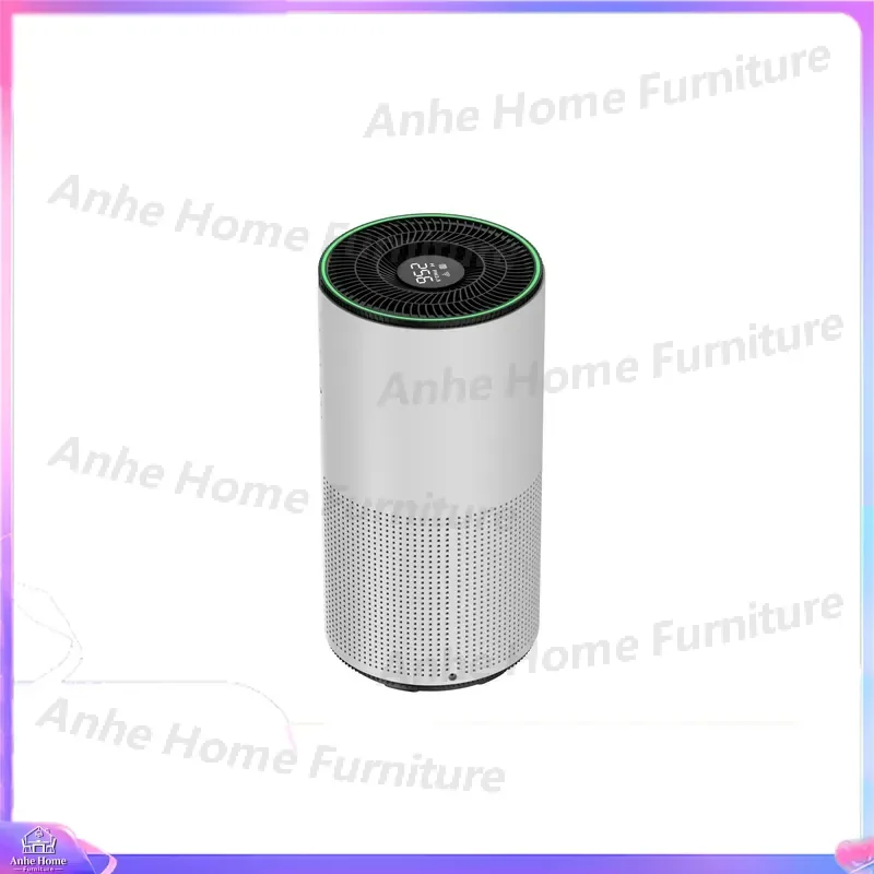Portable Smart Pet Air Purifier White Round Activated Carbon Filter Floating Wool Odor Removal Home Desktop Cleaner Freshener