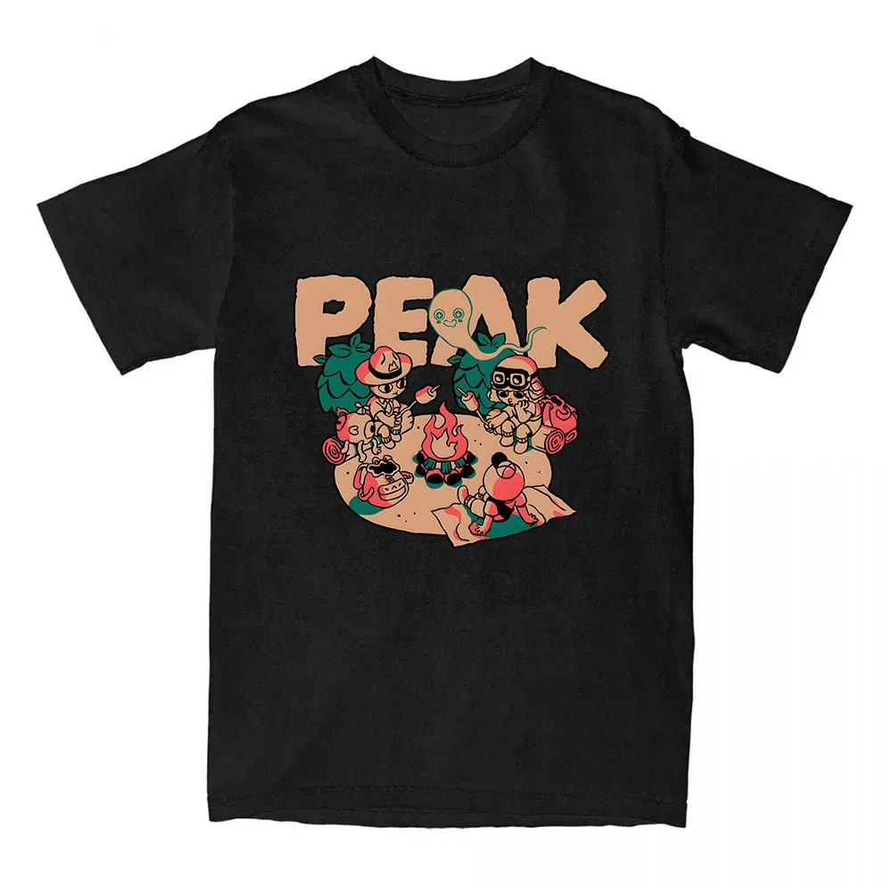 Happy Campers Peak Print T-shirt Cotton Loose Short Sleeve Women Tshirts Casual O-neck Unisex Streetwear Game Cartoon T Shirts