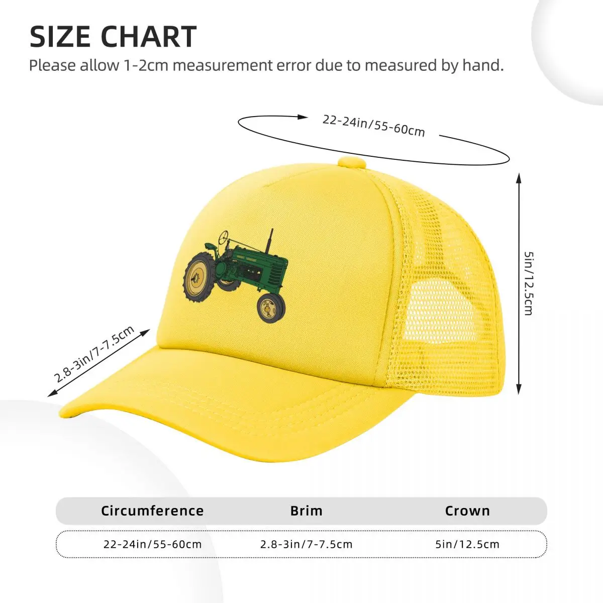 John Deere Styled Tractor And Quot Mesh Baseball Caps Snapback Fashion Baseball Hats Breathable Casual Casquette Outdoor Unisex