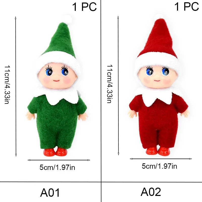 

Merry Christmas Elf Dolls Ornaments Mini Cute Baby Doll Xmas Gift For Girl Boy Kids Christmas Party Decorations Navidad New Year