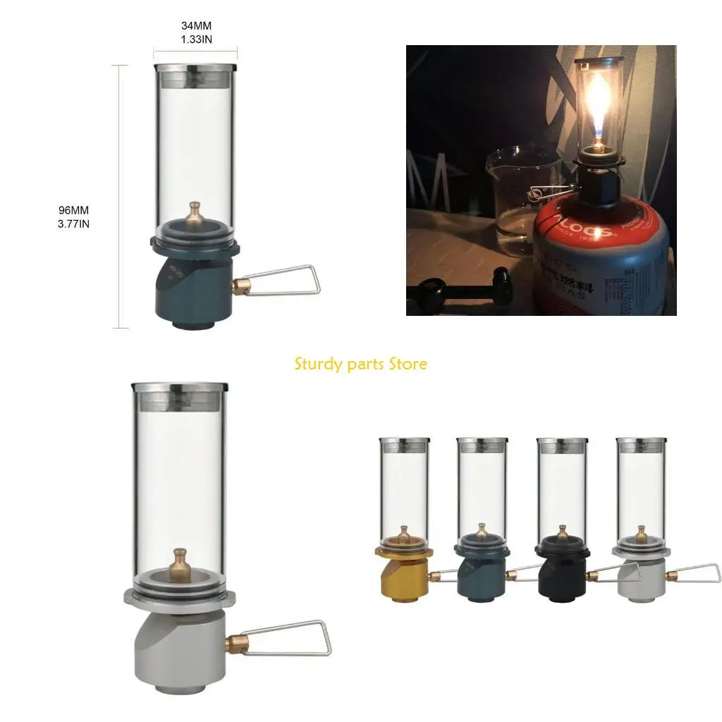 

97QC Outdoor Camping Gas Light Dreamlike Lamp Glass Cover Gas Light Camp Tent Lighting Lamp