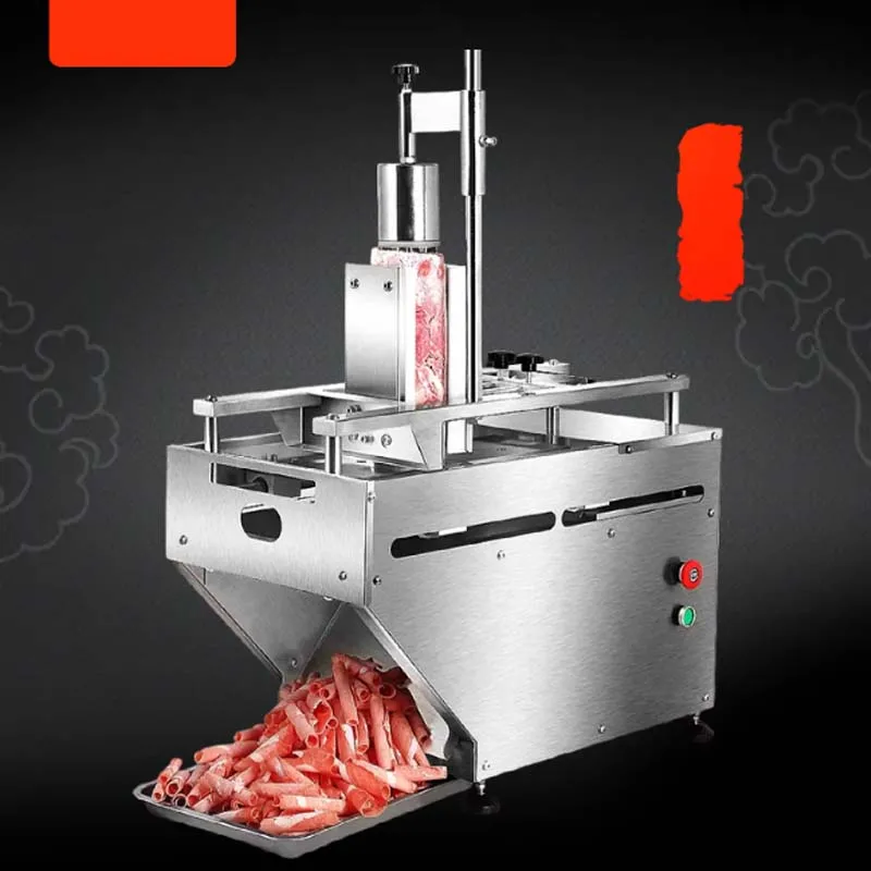 

Электрический слайсер, мясорубка, коммерческий домашний, полностью автоматический, рулет из баранины, мясорубка для замороженного мяса, слайсер для ветчины, хлеба, 220 В, 400 Вт