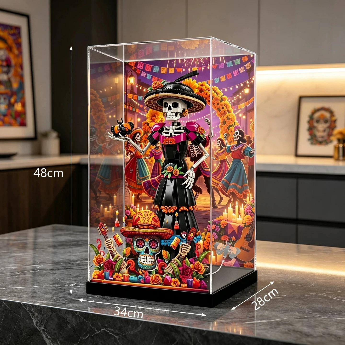 Acrylic Dustproof High-Clear Display Case for LEGO 21372 The Katrina Skeleton Figure Model - view 5