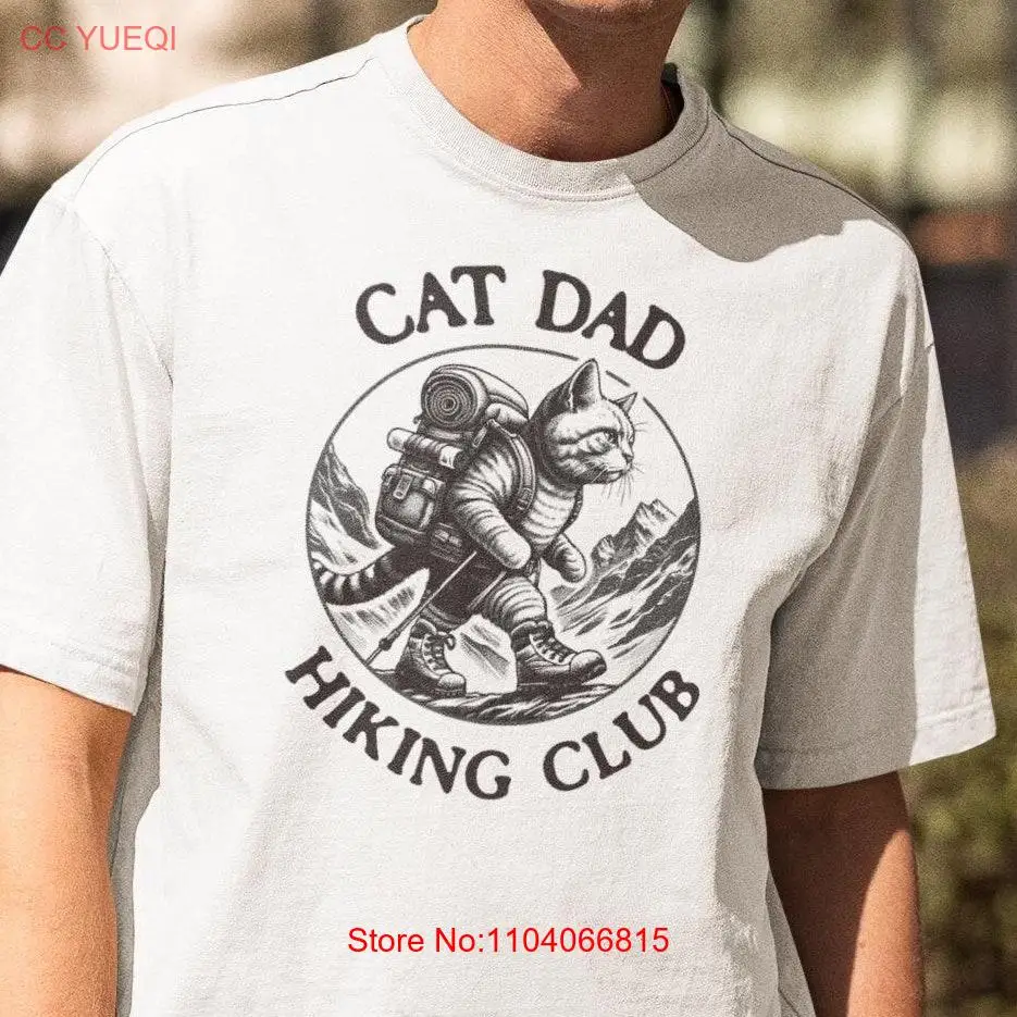 Hiking gifts camping shirt tee rock climbing cat dad national parks gift christmas for him long or short sleeves