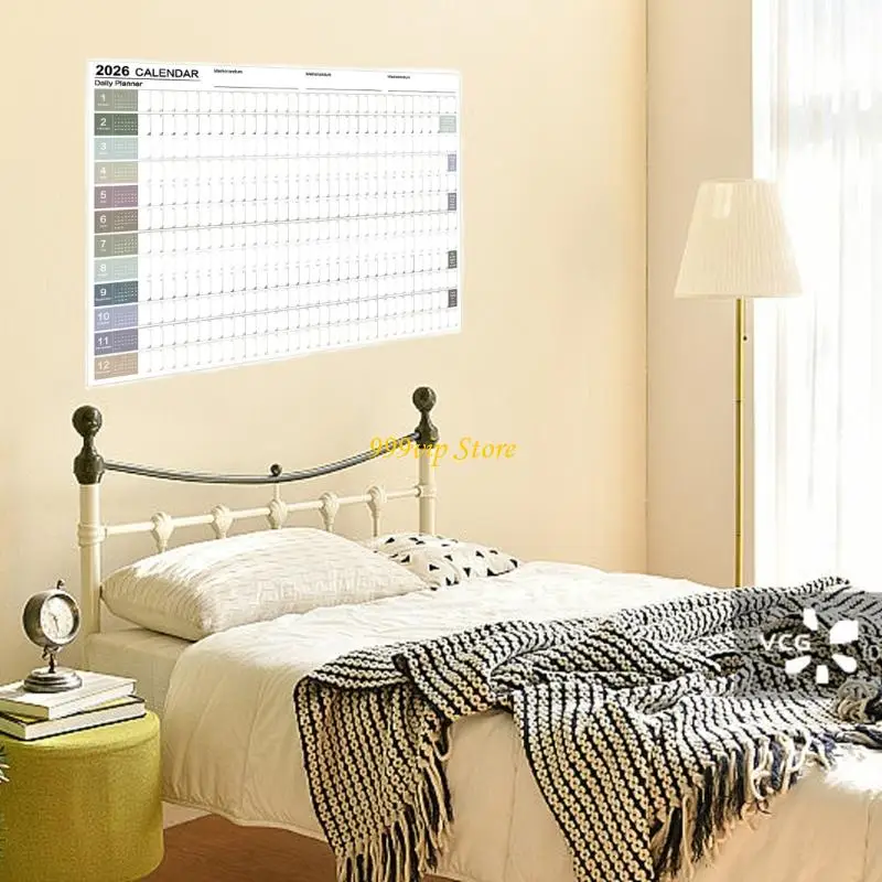 C90C 2026 Full Year to View Calendar Family Home Wall Organiser Dated Yearly Planner