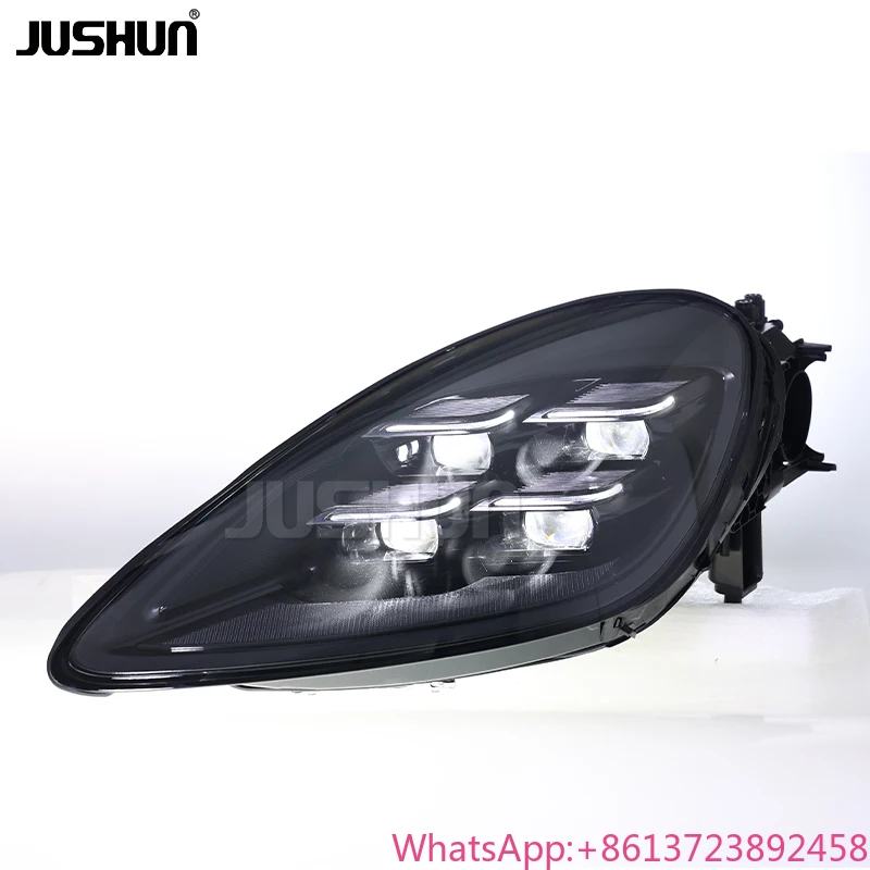 

Для Porsche Cayenne 958: Светодиодные матричные фары 2018-2023, передние фары в матричном стиле, автомобильные фары