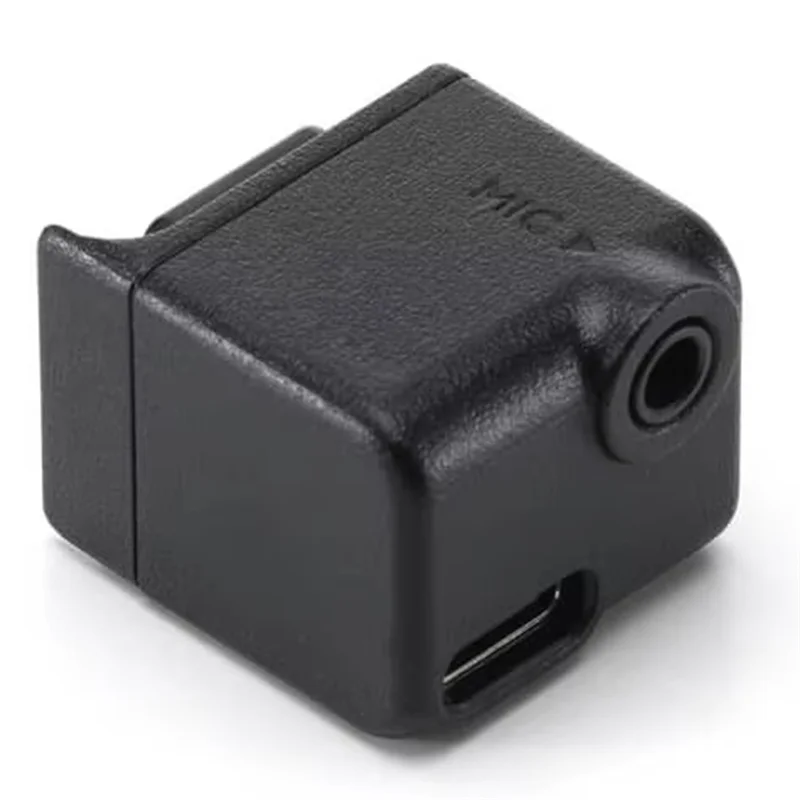 B92B-Professional 3.5Mm Microphone Adapter With Type-C Power Supply For DJI Action 4 Camera 3.5Mm Mic Input Accessory