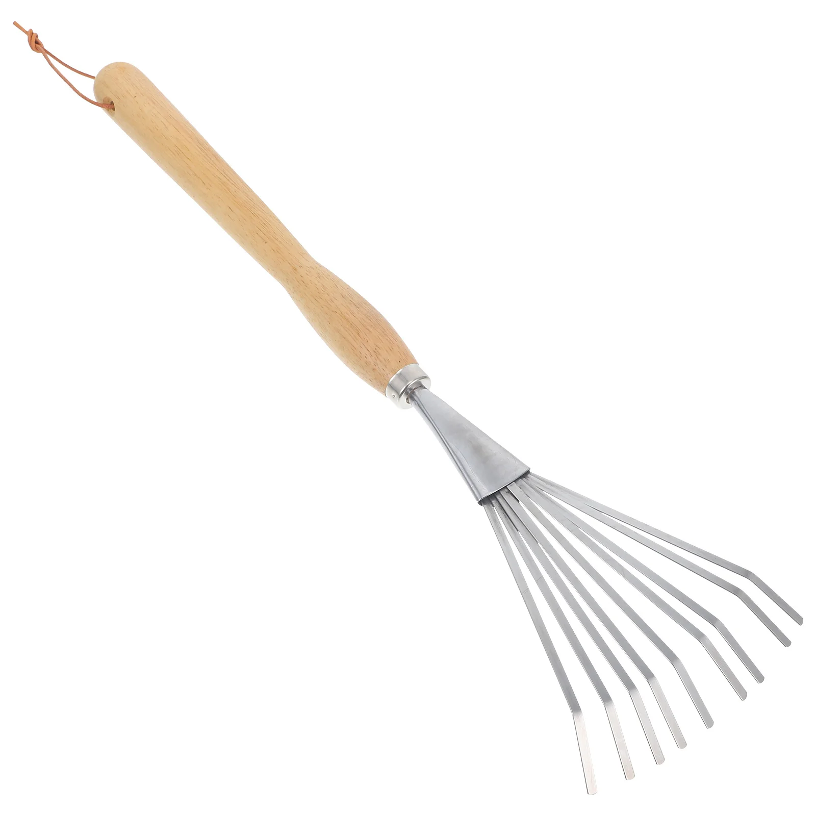 

Long Handle Garden Rake Portable Hand Tool for Digging Moving Soil in Narrow Space Durable Stainless Steel Gardening Rake