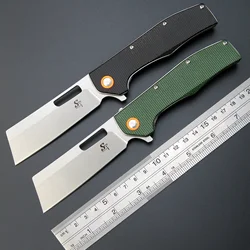 Hot sales Sitivien ST7 Folding Survival Knife D2 Steel Blade Micarta Handle EDC Pocket Knifes for Working Camping  Collection