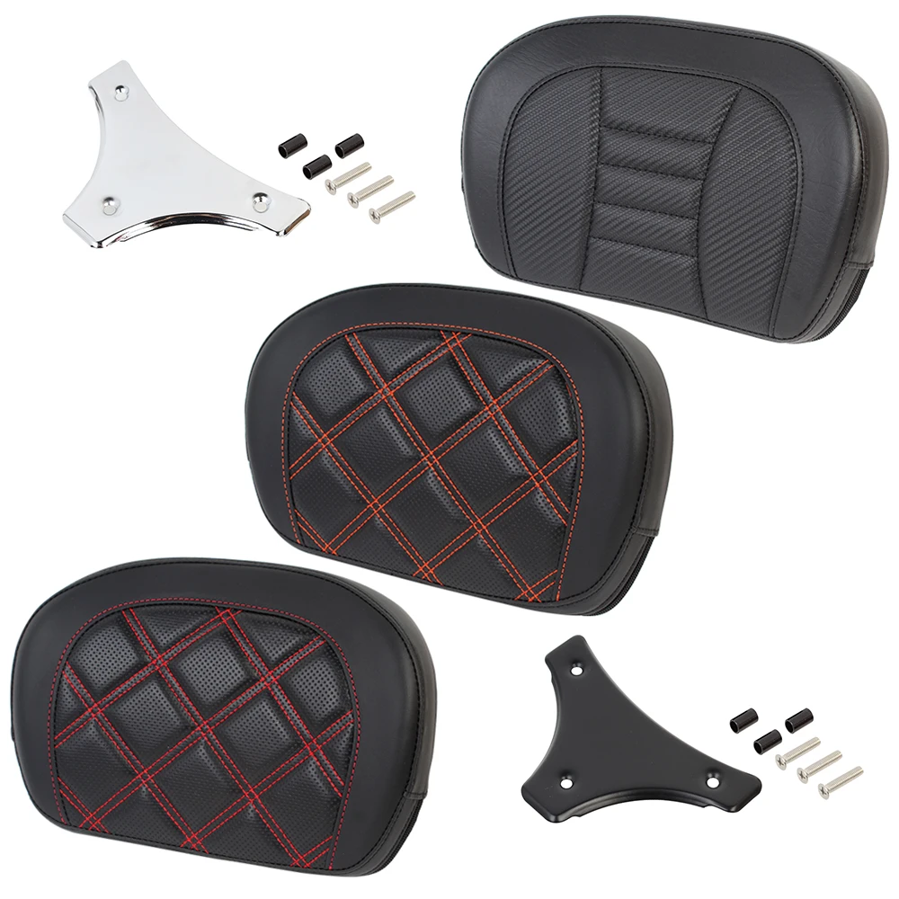 Motorcycle Rear Passenger Sissy Bar Backrest Pad For Harley Touring CVO Electra Street Glide FLHXSE Road King Softail Breakout