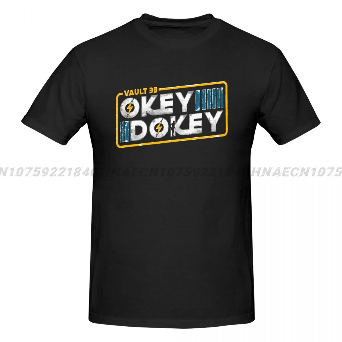 Okey Dokey Vault 33 T-shirt Y2K Clothes Oversized Cotton T-shirts for men Short sleeve