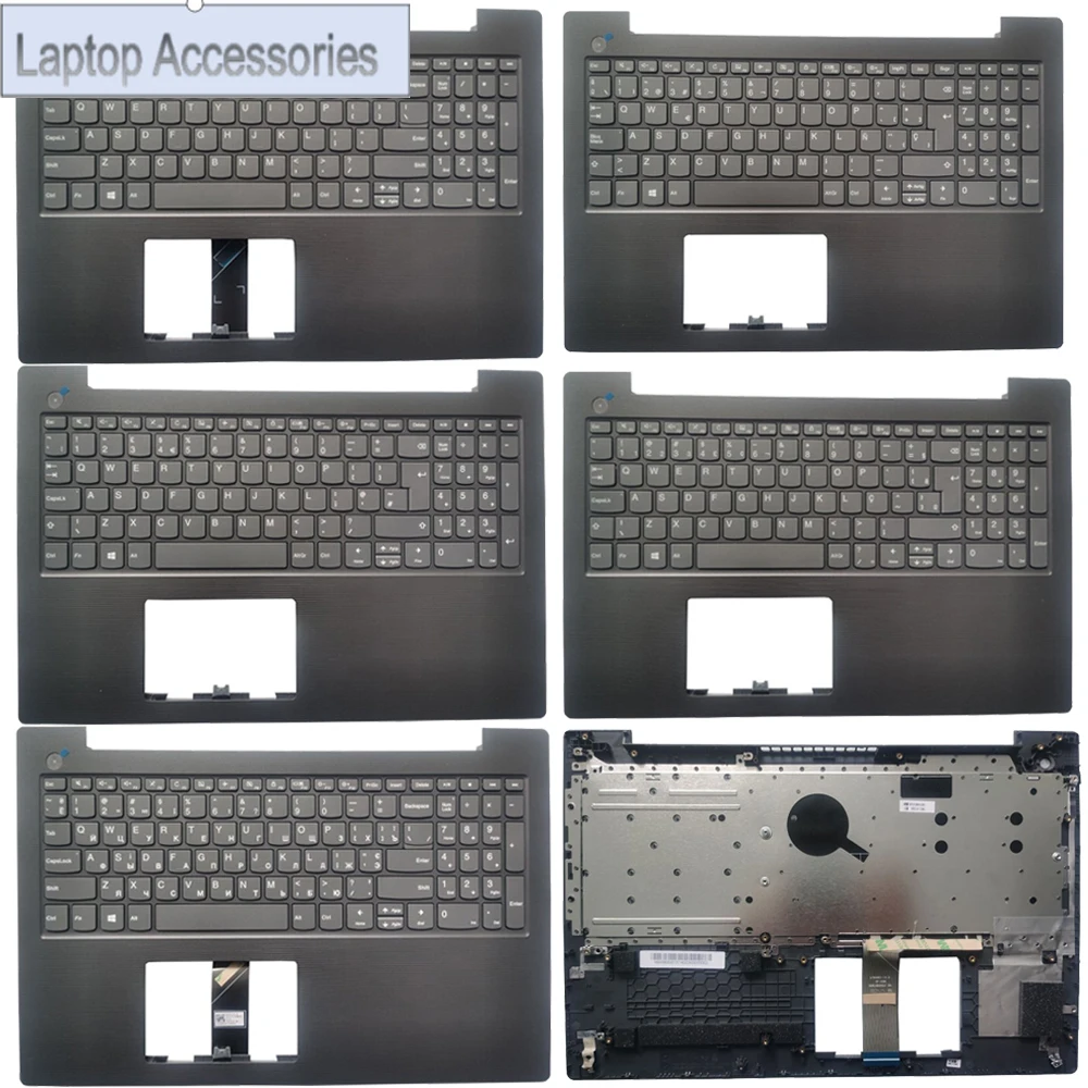 

New Italy/US/UK/Spanish/Brazil/Russian Keyboard For Lenovo V130-15 V130-15IGM V130-15IKB With Palmrest Upper Cover Case