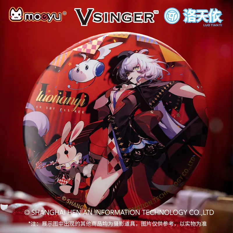 Moeyu As You Can See LUO TIAN YI Badge V-Singer 150x150mm Figure Stand Vocaloid Cosplay Large Anime Badges Pins