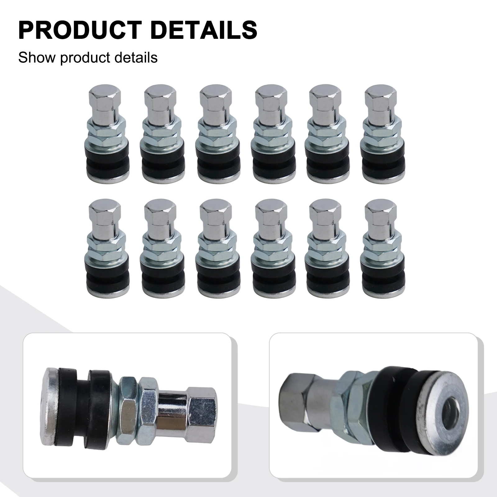 Dust Cover Tire Valve Stems Metal Silver 12pcs Brand New Direct Replacement Tire Valve Short Stems For Kawasaki