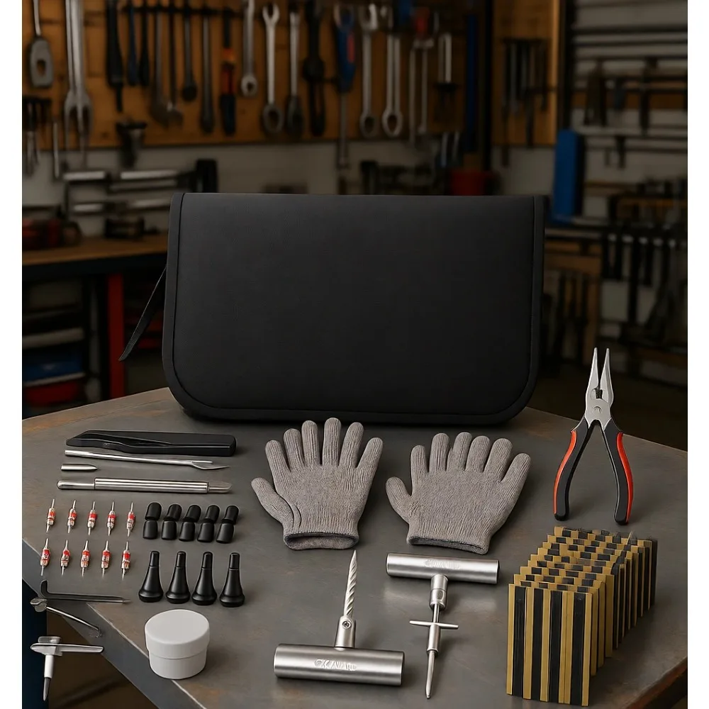 

Heavy Duty Tire Plug Kit 80 Pieces Emergency Flat Repair for Car Motorcycle Truck RV