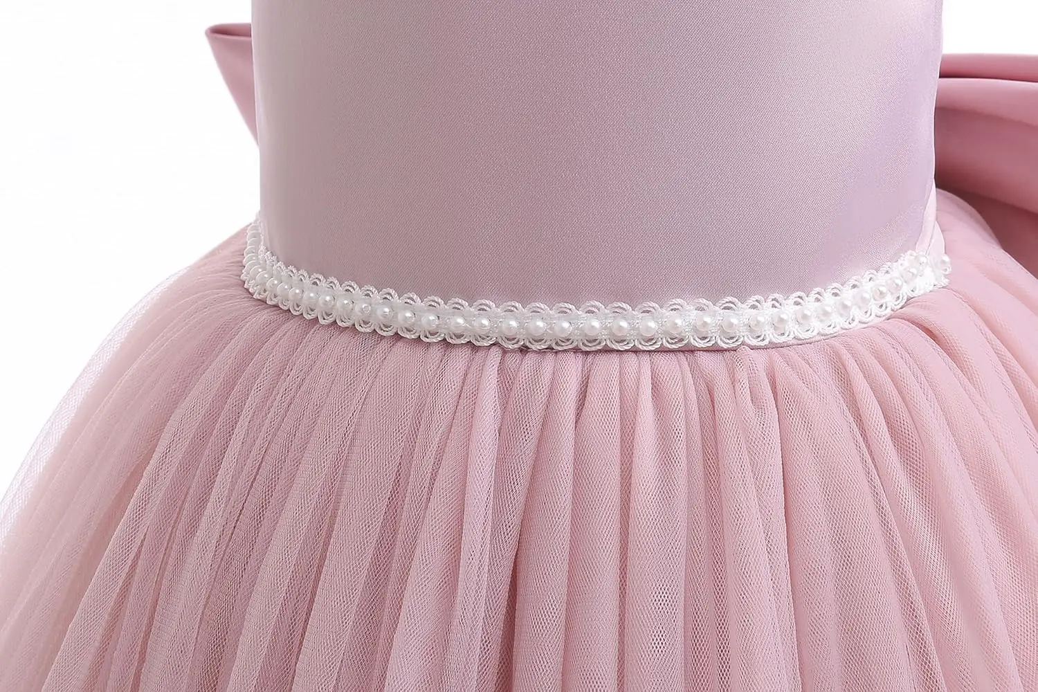 Robe de demoiselle d'honneur en Satin pour filles, dos ouvert en V, longue ligne a, robe de princesse de concours de mariage, robe de bal à fleurs