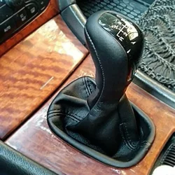 6 Speed Gear Shift Knob Car Gear Lever and Dust Cover Kit Fit for Mercedes Benz C Class W203 S203