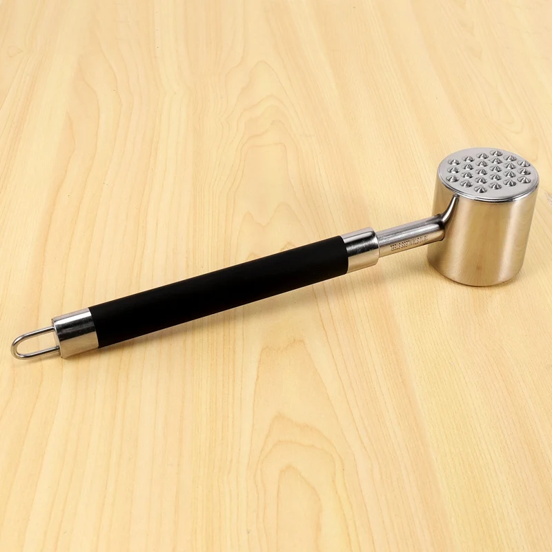 Meat Tenderizer Mallet Hammer - Stainless Steel - Dual-Sided Tool For Tenderizing, - Dishwasher Safe