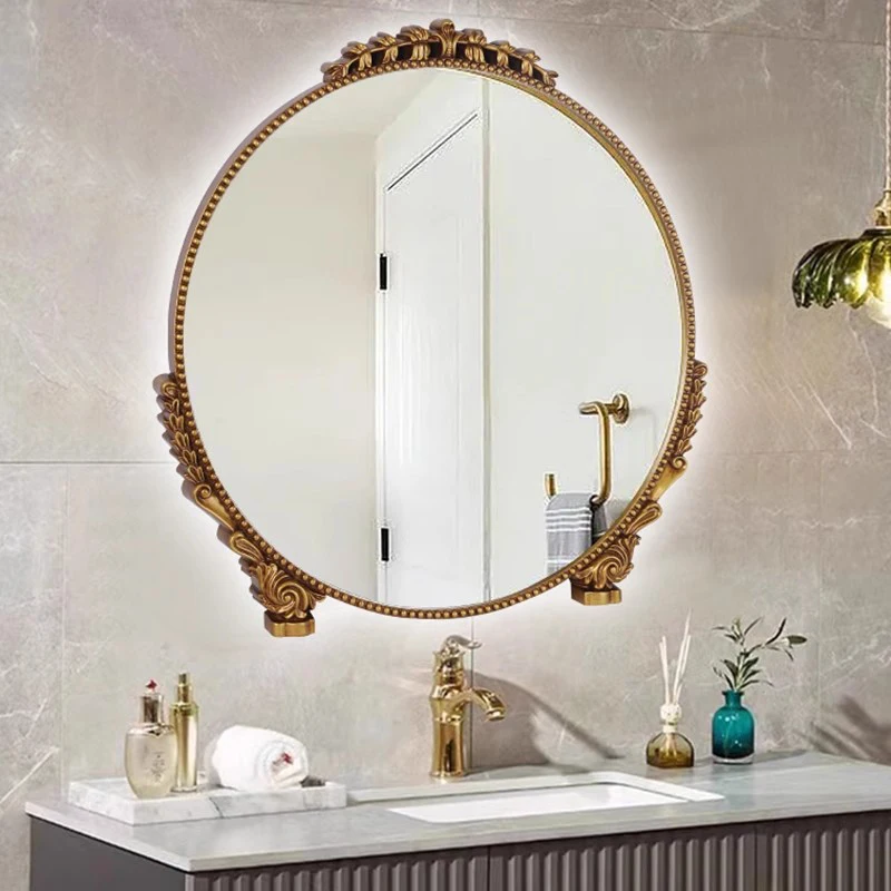 Imagem -04 - Luxo Led Smart Dressing Mirror Decoração de Banho Decoração de Parede do Quarto Maquiagem Luzes Led Barbear Long Specchio Molho Retro