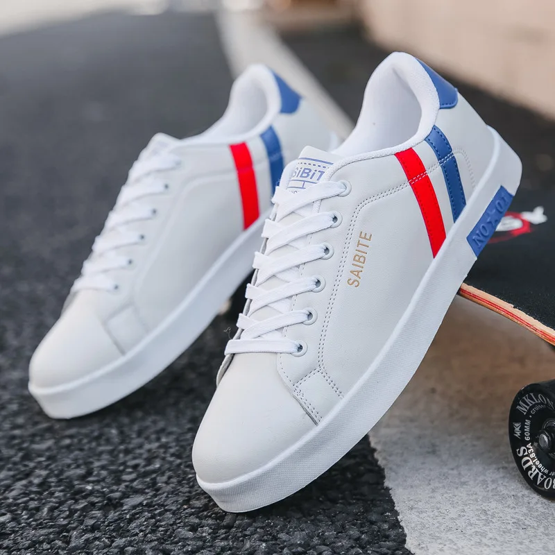 

Мужские кроссовки высокого качества, кожаная уличная повседневная обувь на шнуровке, Лидер продаж, мужская вулканизированная обувь, модная мужская обувь, новый Tenis Hombres