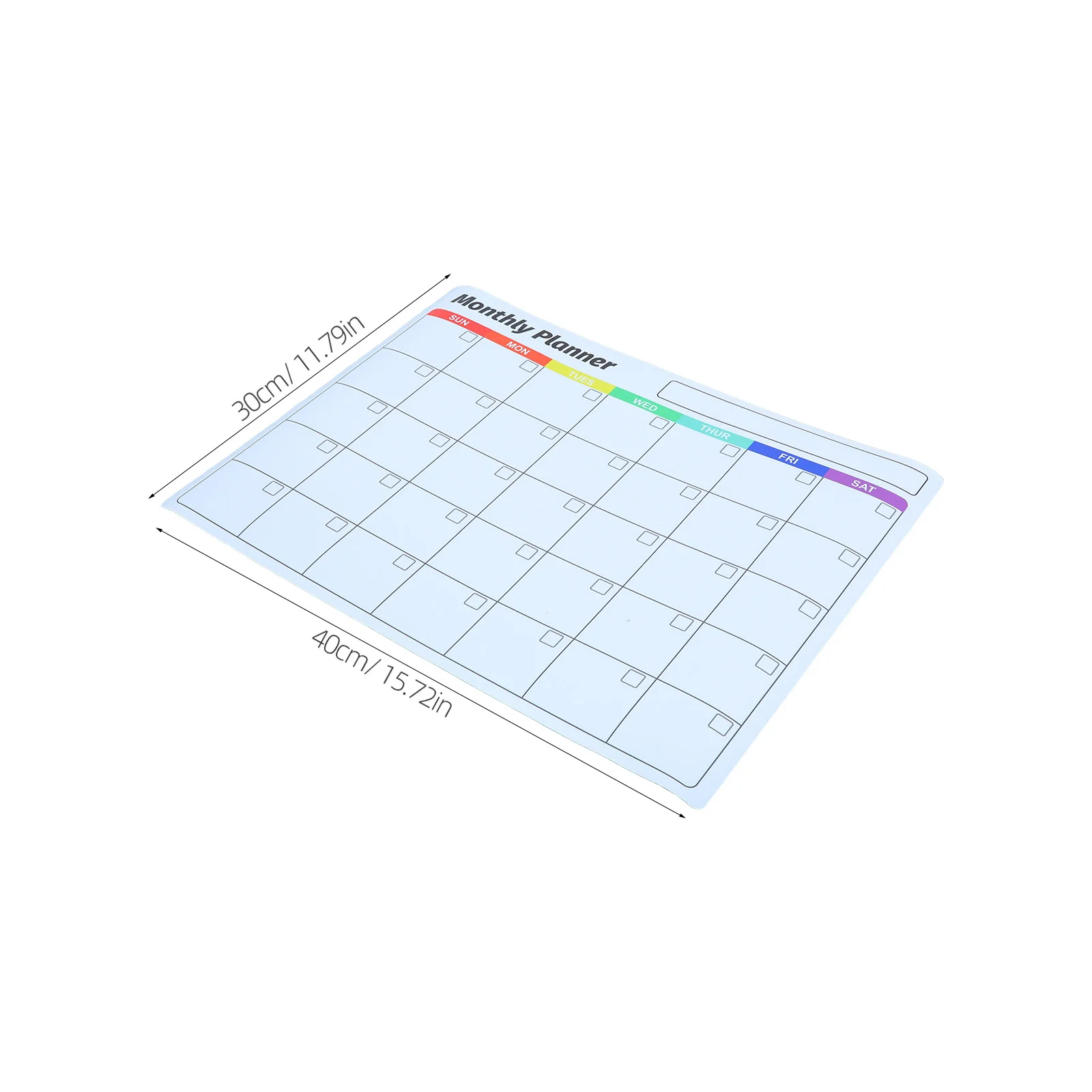 12X16In Dry Erase Whiteboard Sticker Removable Adhesive Calendar Planner For Wall Monthly Organizer Decal Reusable Message Board