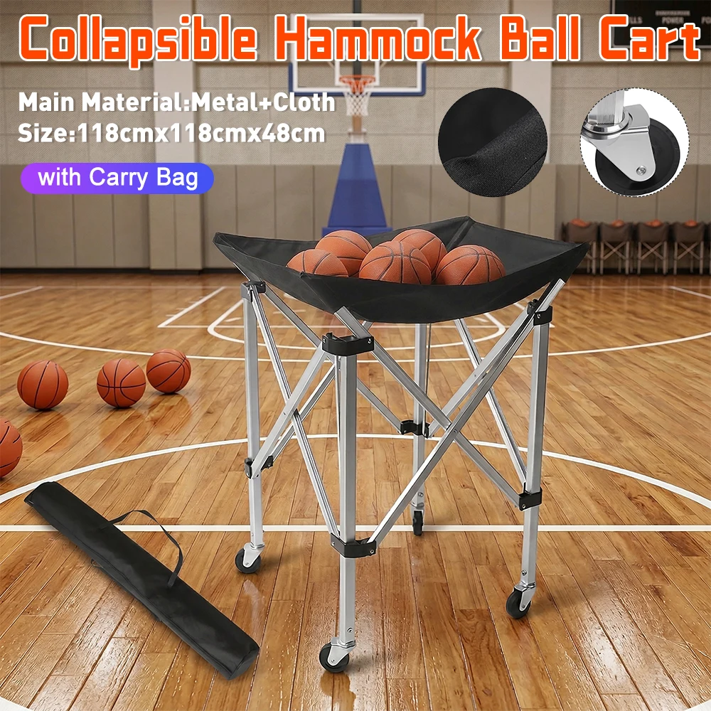 

Тележка для хранения с выдвижными колесами, складной органайзер для гаража, для спортивного инвентаря, волейбольных, баскетбольных, теннисных мячей, игрушек, для семейного спортзала
