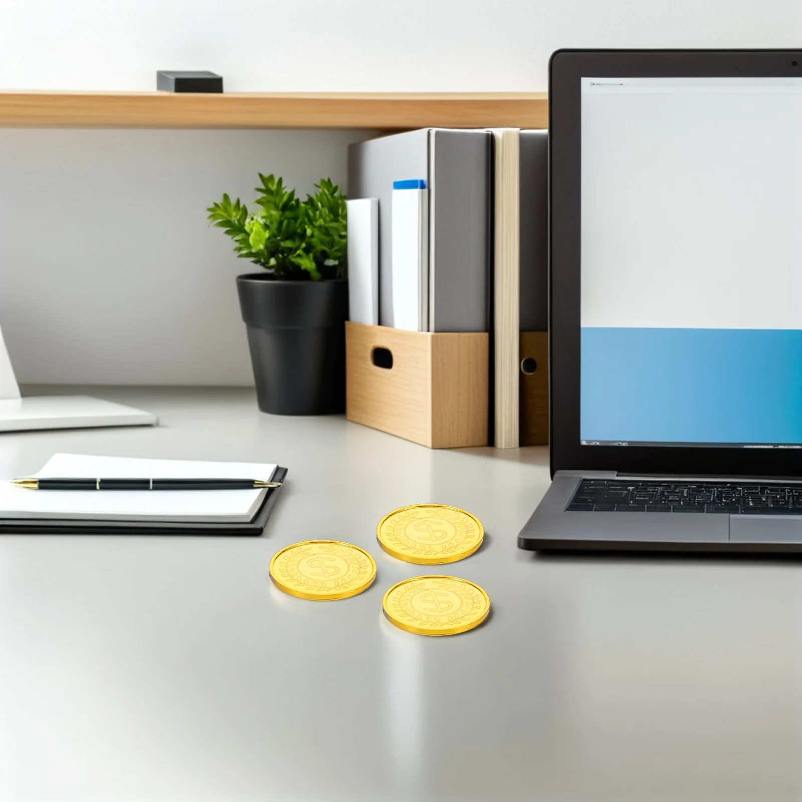 

200Pcs Pirate Golden Coins Realistic Plastic Treasure for Party Favor Classroom Reward Adventure Game Supplies