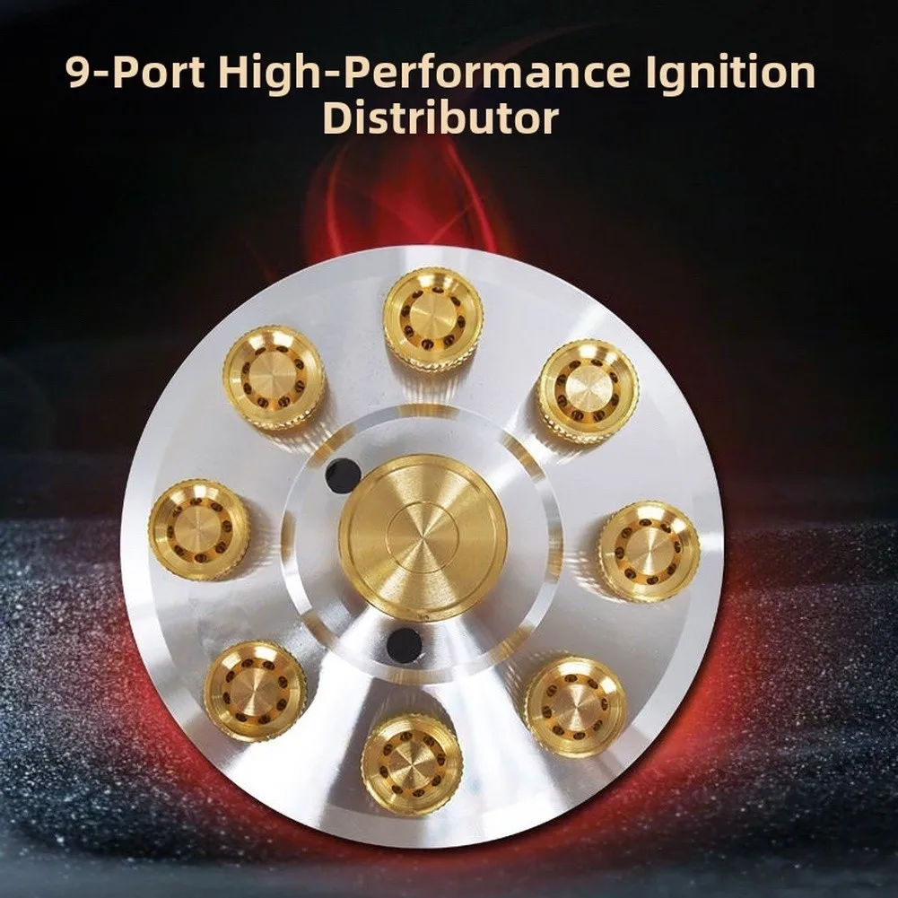 9-Jet Burner Core and Flame Distributor Cap Set for Gas Stoves Supporting Multi-Zone Heat Adjustment Capability