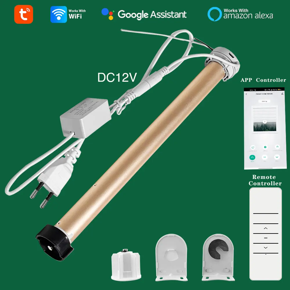 

Lifelibero Tuya Wifi Tube Motor Is Suitable For 38mm Aluminum Tube Tube Alexa Google Smart Electric Curtains Engine Shutter Rod