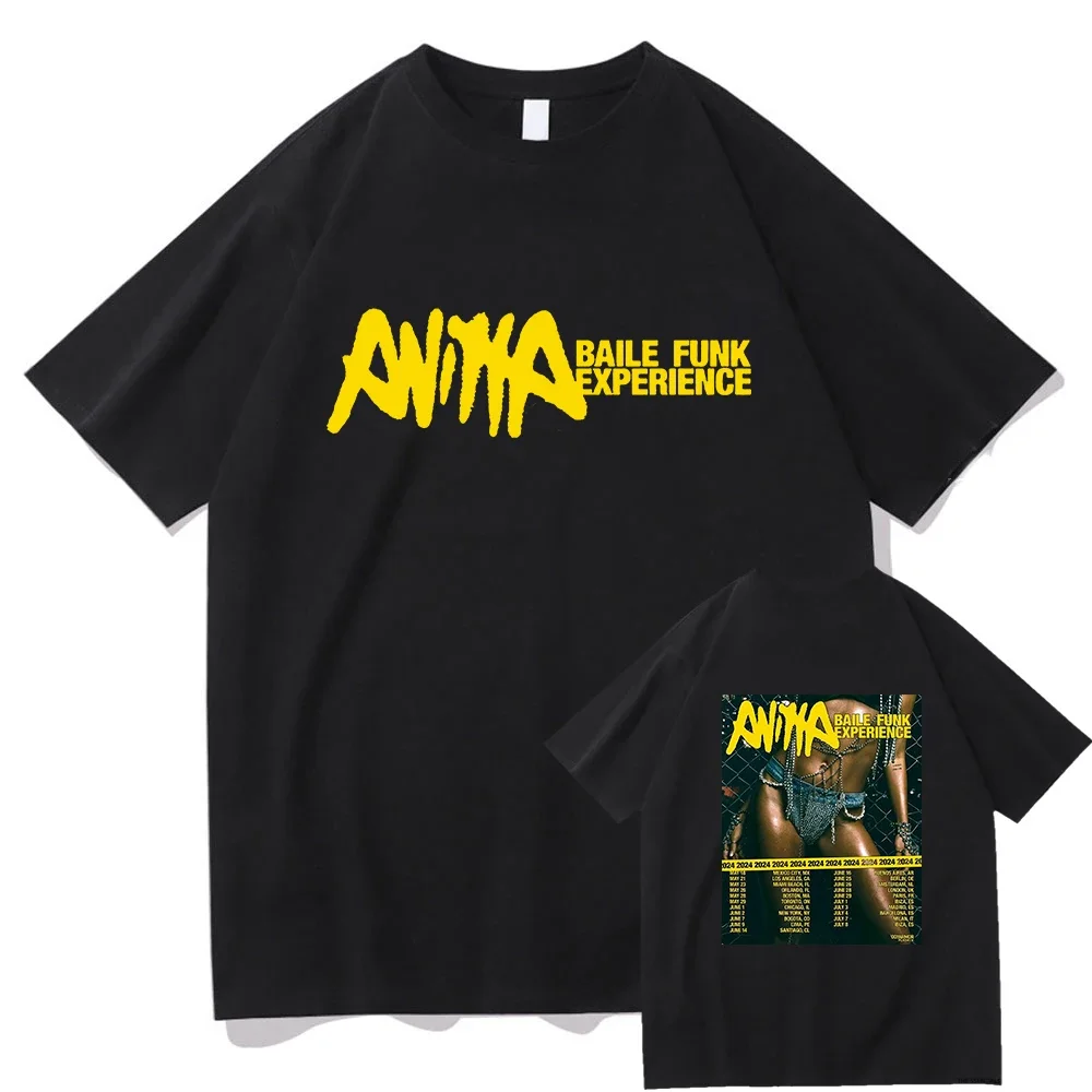 Anitta Baile Funk Experience Tour T Shirt Fashion Men/women Clothing Harajuku Vintage Tops Unisex Cotton Graphic T Shirts