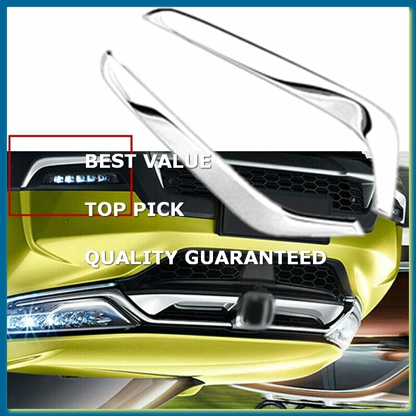 Front Fog Light Lower Cover Eyelid Trim Chrome for -V 2017 2018 2019
