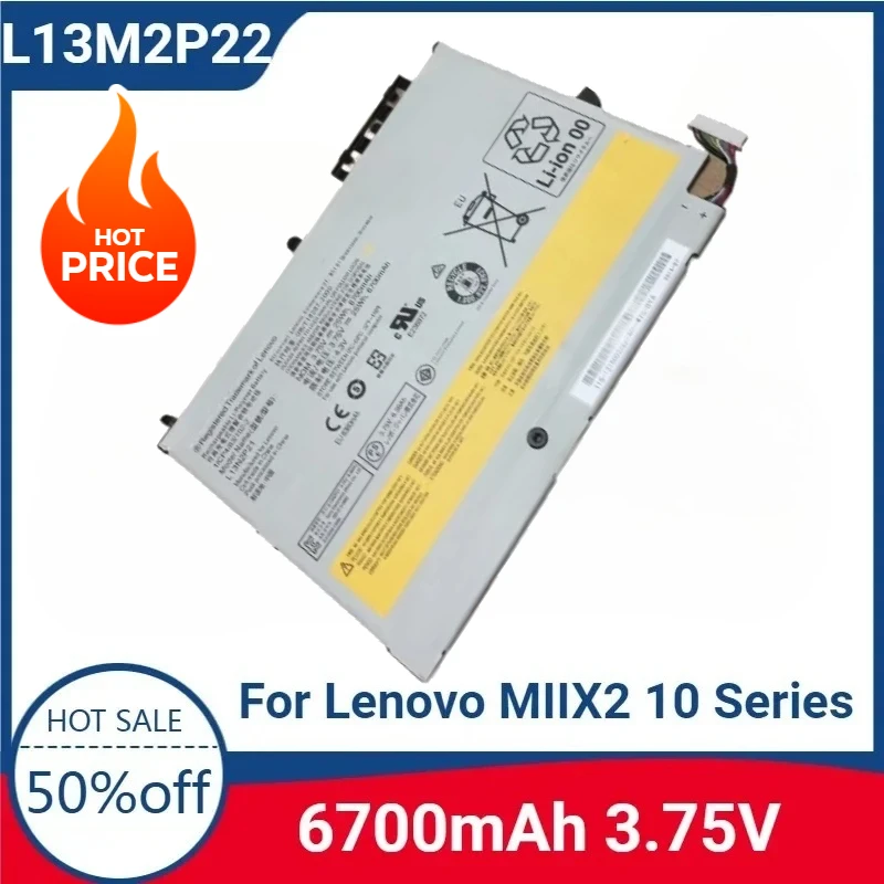 Для L13M2P22 L13N2P21 6700 мАч 3,75 В Высококачественный сменный аккумулятор для ноутбука Lenovo MIIX2 10 серии Notebook 1ICP4/83/103-2